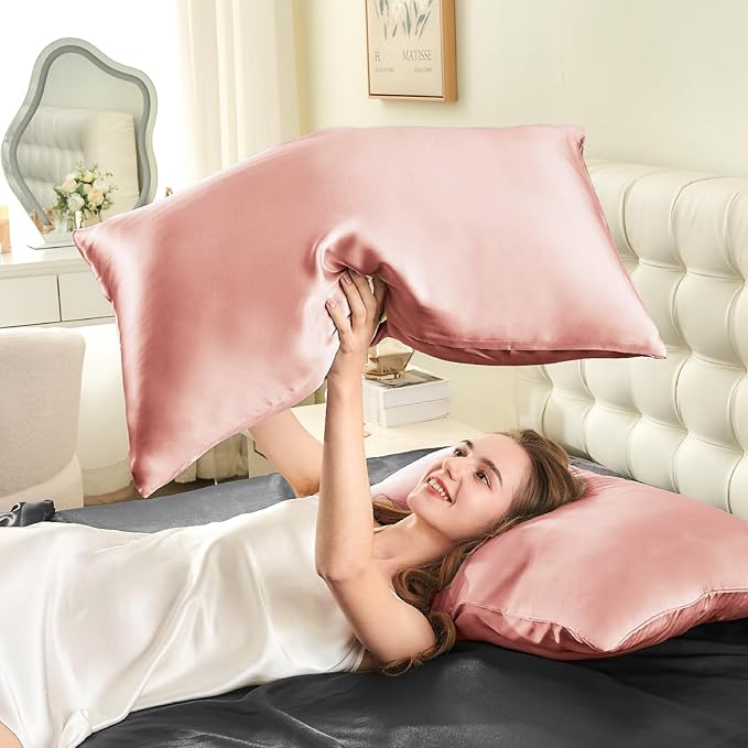 Mulberry Silk Cooling Pillowcase Set - Standard - 20 x 26 in - 2 Pack