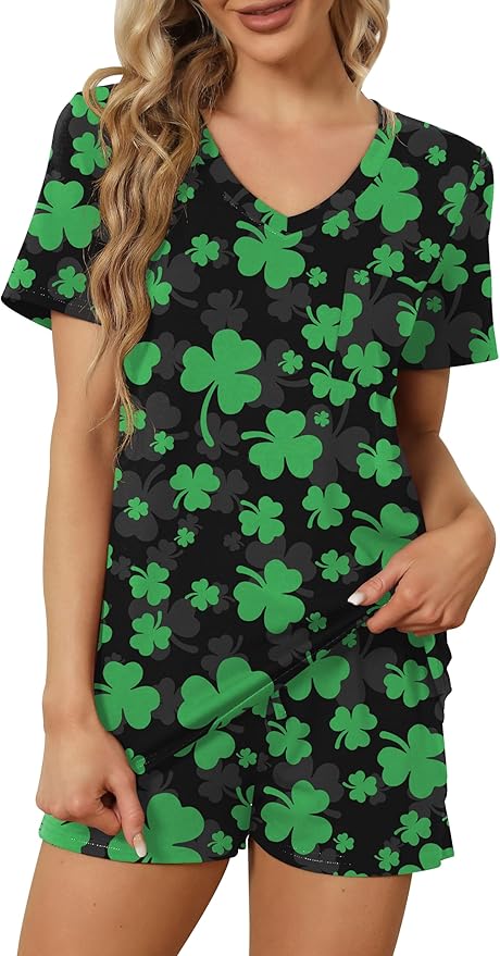 Women's Pajama Set - Short Sleeve - 2 Piece