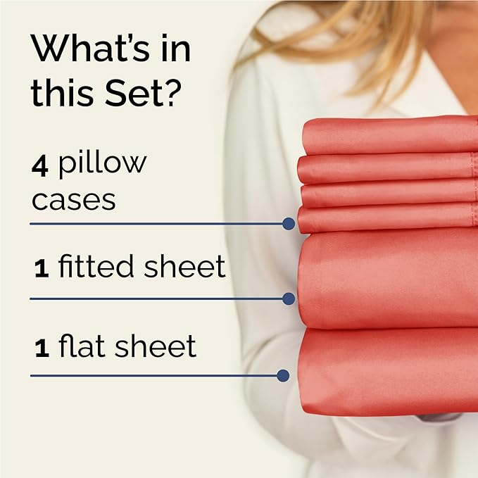Cooling Bed Sheet Set - Full - 16 in Deep Pocket - 6 Piece