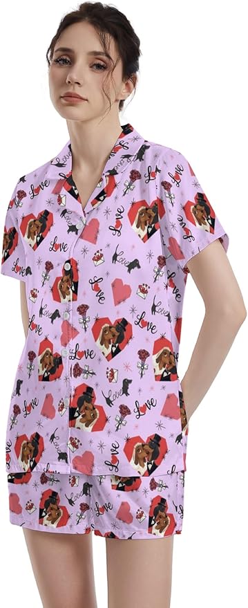 Women's Pajama Set - Short Sleeve - 2 Piece