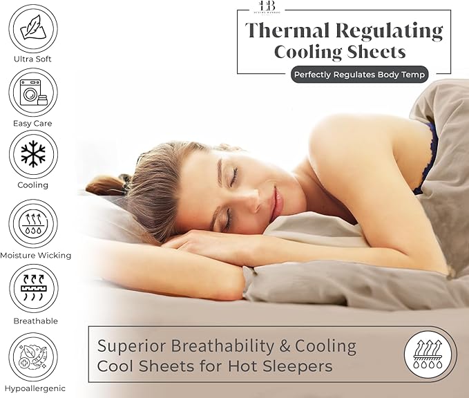 Bamboo Cooling Pillowcase Set - King - 2 Piece