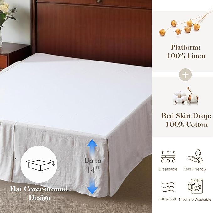 Linen Bed Skirt - Queen