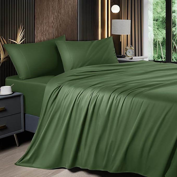 Bamboo Cooling Bed Sheet Set - Queen - 4 Piece