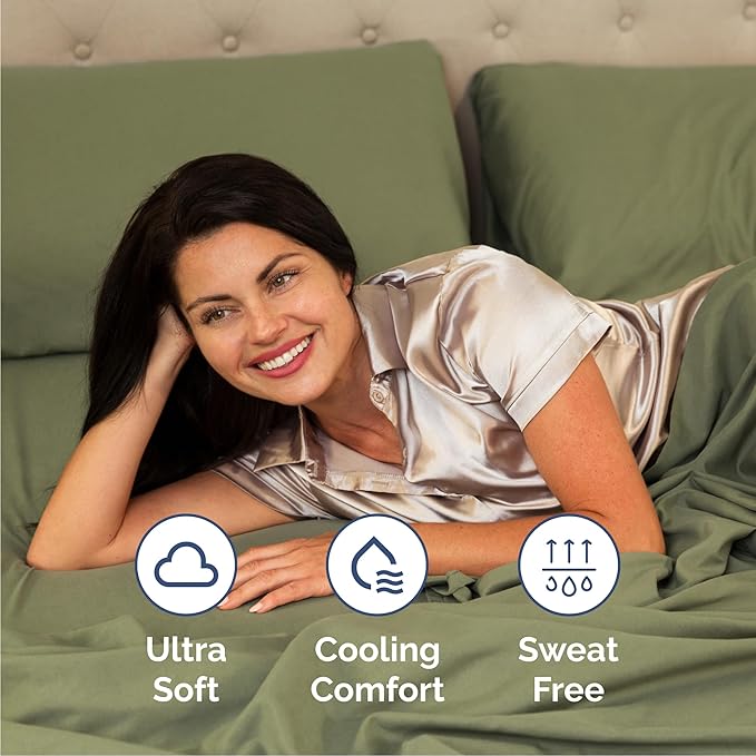 Cooling Bed Sheet Set - Queen - 4 Piece