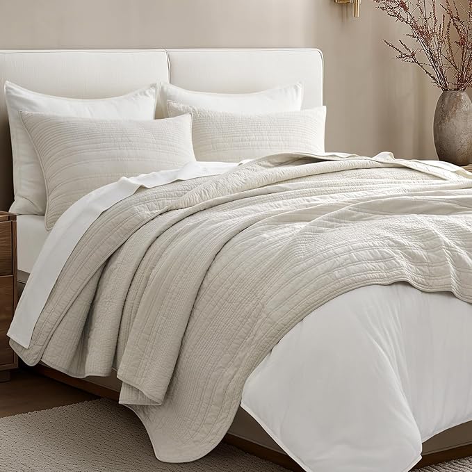 100% Cotton Quilt Set - Queen - 3 Piece