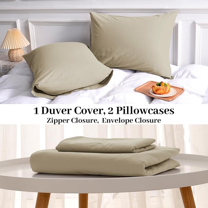 Linen Duvet Cover Set - Twin - 2 Piece