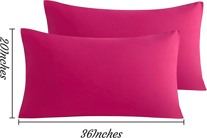 Microfiber Pillowcase Set - King - 20 x 36 in - 2 Pack - 2 Piece