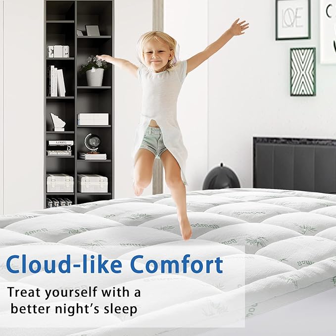Bamboo Cooling Mattress Topper - King - 72 x 80 in