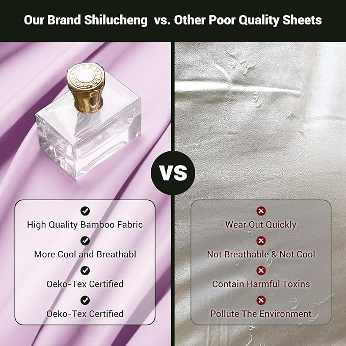 Bamboo Cooling Bed Sheet Set - Queen - 4 Piece