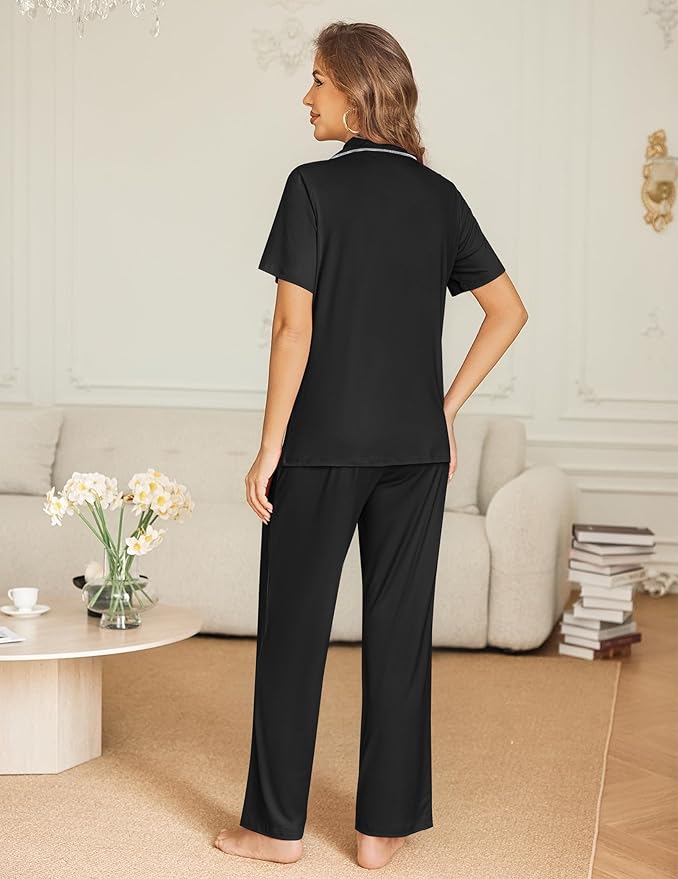 Pants Pajama Set - Short Sleeve - 2 Piece