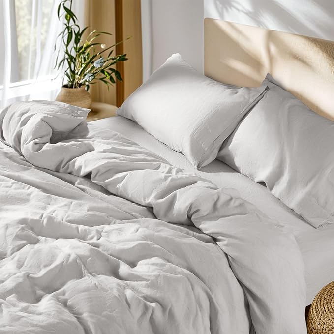 Linen Duvet Cover Set - Full - 3 Piece