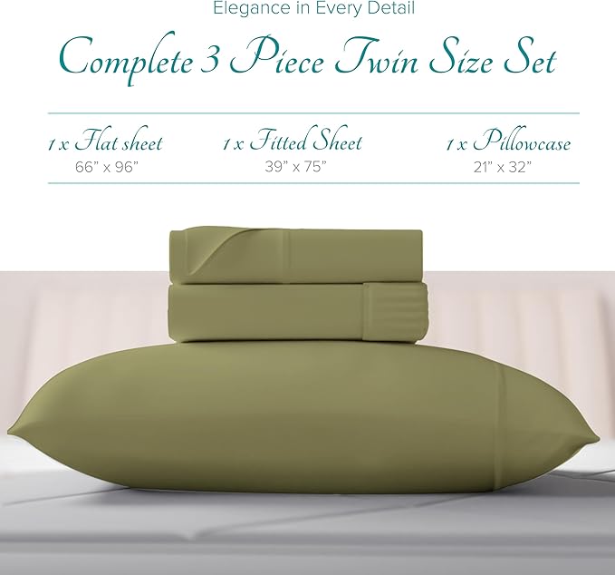 Linen Cooling Bed Sheet Set - Twin - 16 in Deep Pocket - 3 Piece