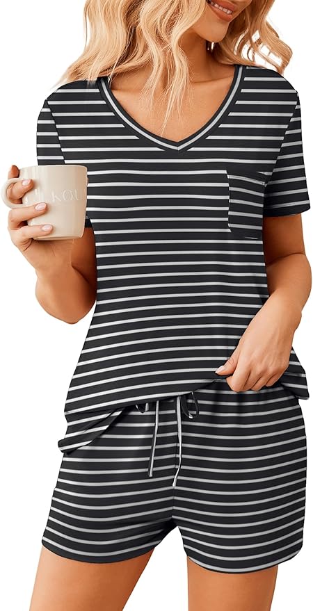 Women's Pajama Set - Short Sleeve - 2 Piece