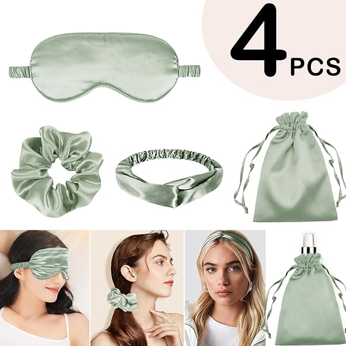 Satin Sleep Mask - 4 Piece