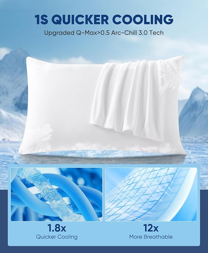 Cooling Pillowcase Set - Standard - 20 x 26 in - 2 Pack