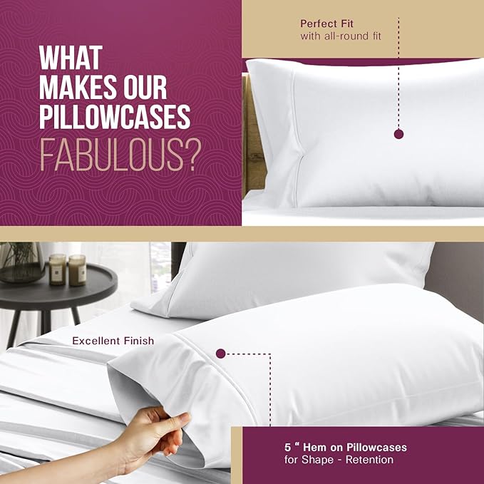 Linen Pillowcase Set - King - 2 Piece