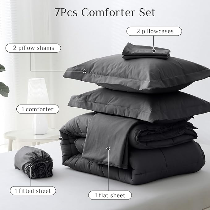 Down Alternative Comforter Set - Queen - 7 Piece