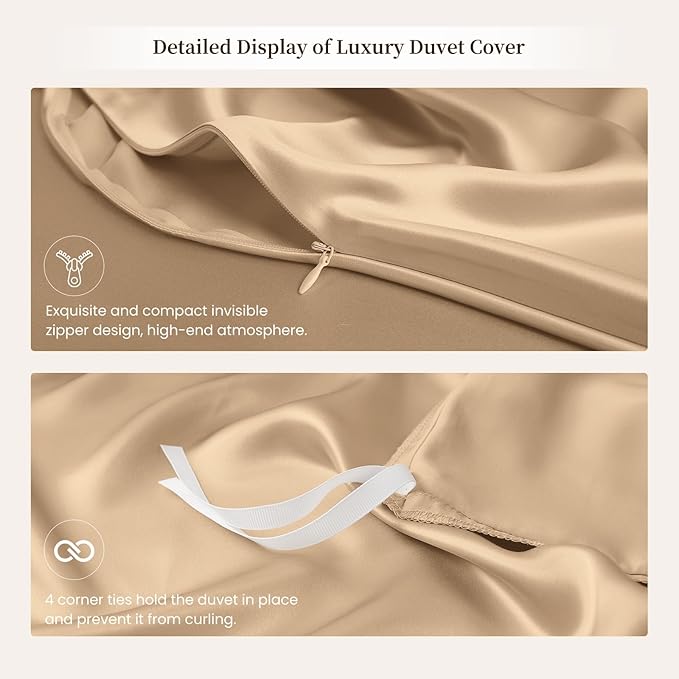 Mulberry Silk Cooling Duvet Cover - Twin