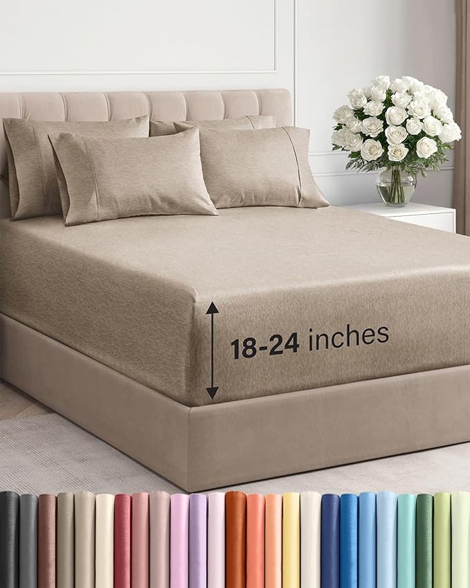 Cooling Bed Sheet Set - Queen - 6 Piece