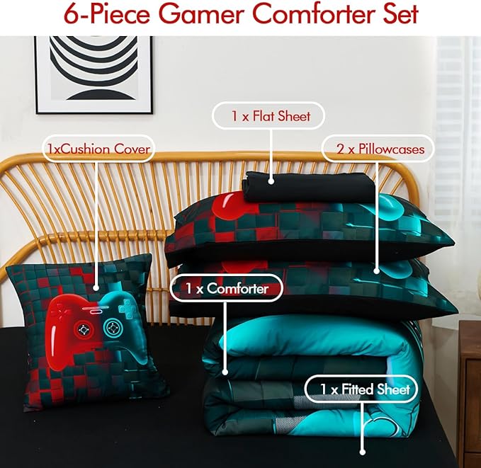 Comforter Set - Twin - 6 Piece
