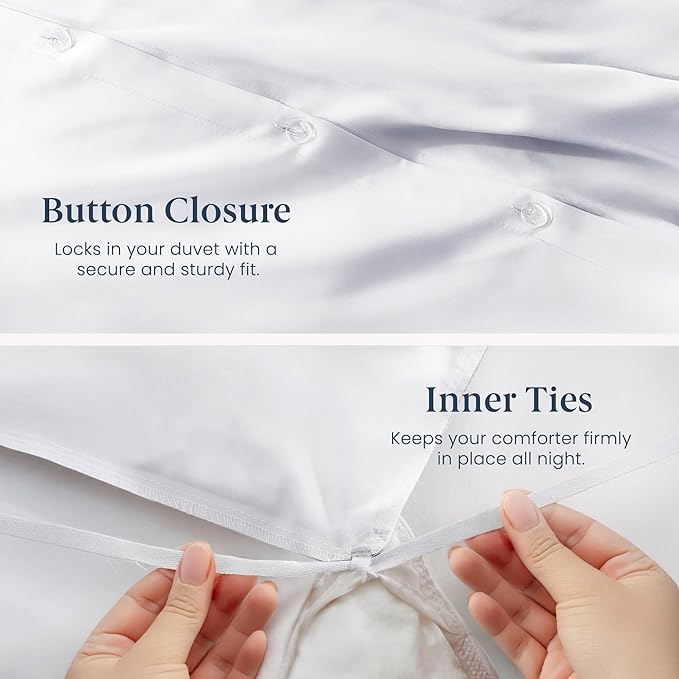 100% Cotton Duvet Cover Set - Queen - 90 x 90 in - 3 Piece