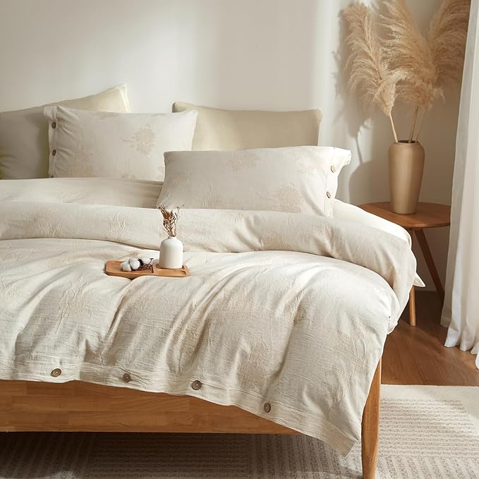 Linen Duvet Cover Set - Queen - 3 Piece