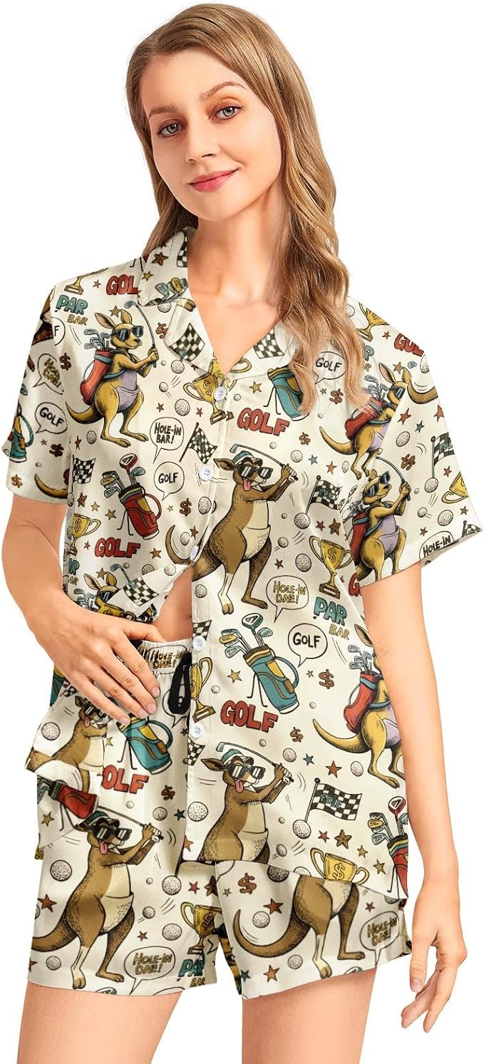 Women's Pajama Set - Short Sleeve - 2 Piece