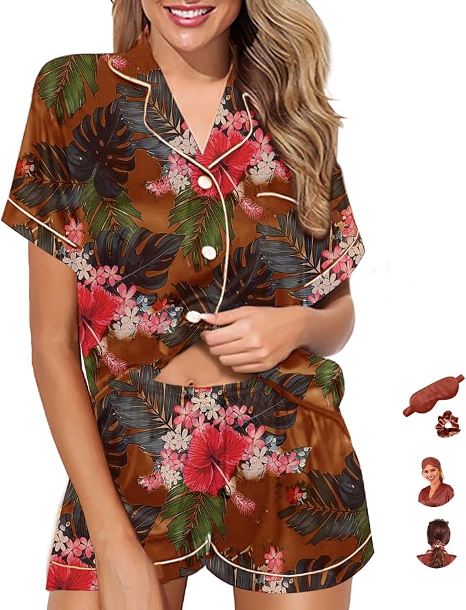 Satin Pajama Set - 2 Piece