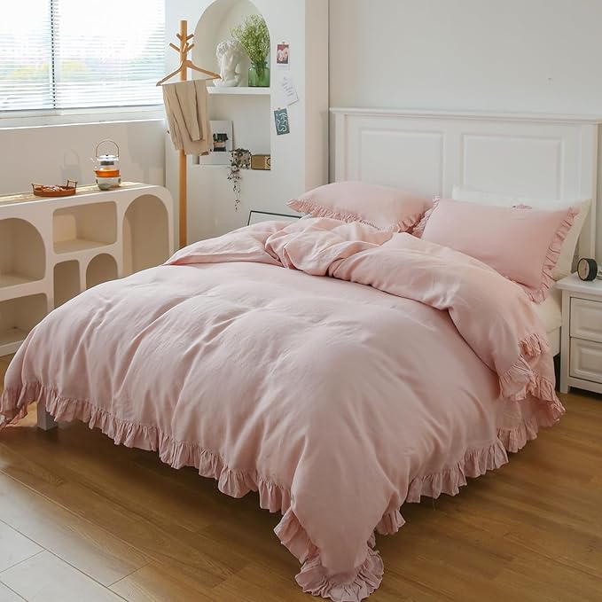 Linen Duvet Cover Set - Queen - 3 Piece