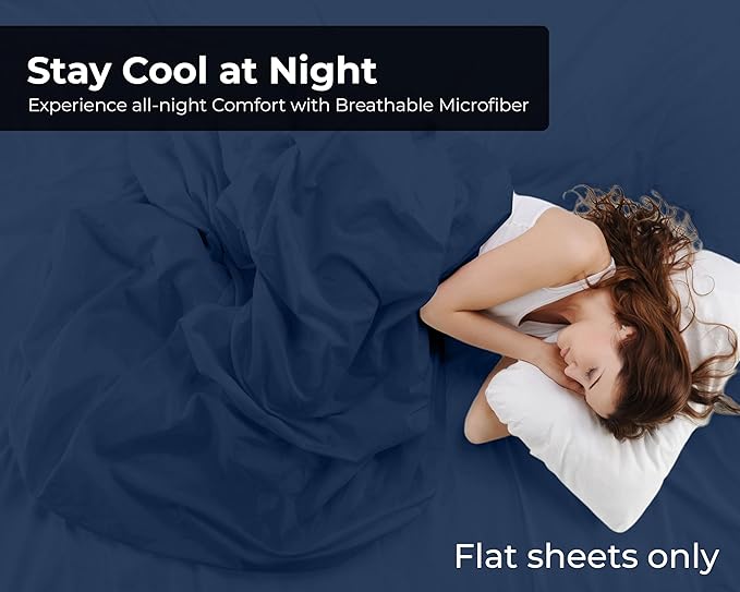 Microfiber Flat Sheet - Queen - 2 Pack