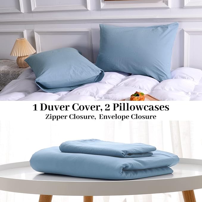 Linen Duvet Cover Set - Full - 3 Piece