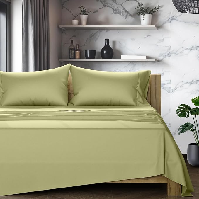 Linen Cooling Bed Sheet Set - Full - 17 in Deep Pocket - 4 Piece
