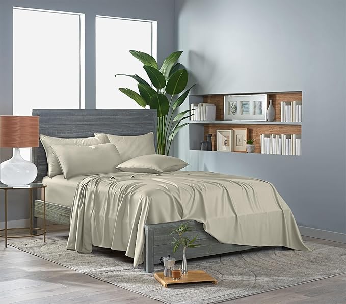 Bamboo Cooling Bed Sheet Set - Split King - 5 Piece