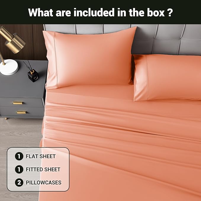 Bamboo Cooling Bed Sheet Set - Full - 4 Piece