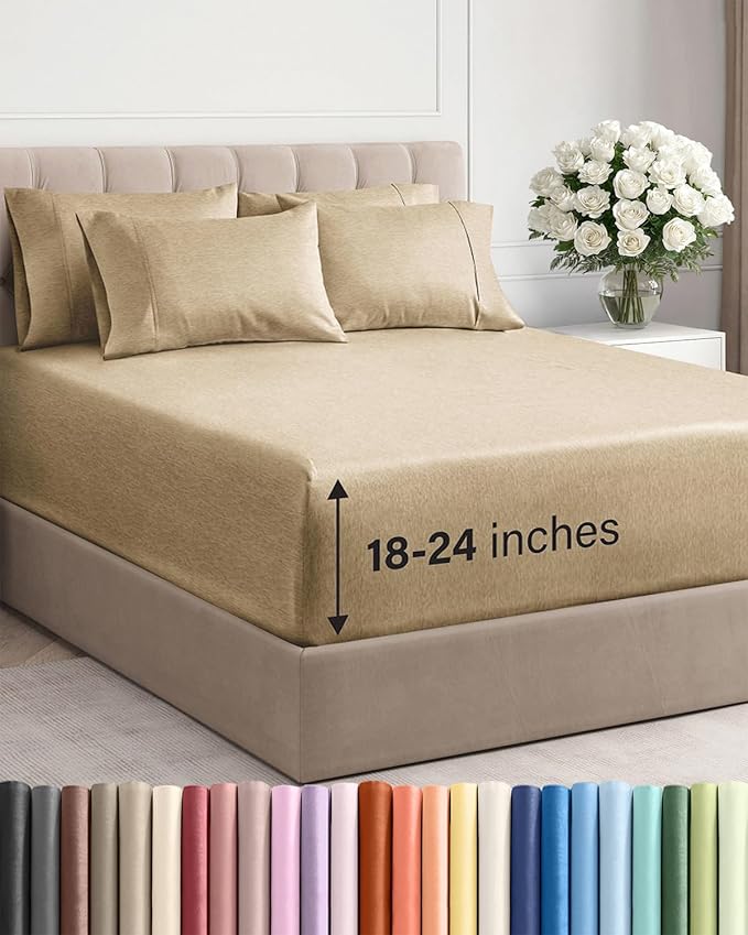 Cooling Bed Sheet Set - Queen - 6 Piece