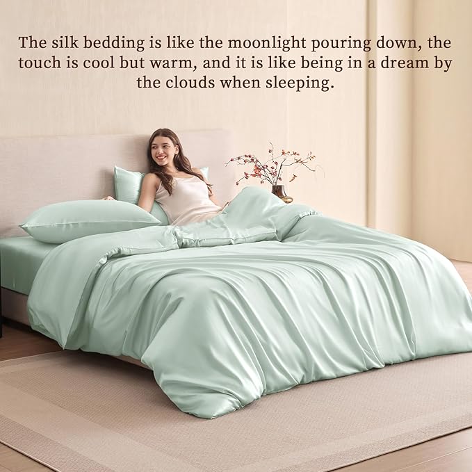 Mulberry Silk Cooling Duvet Cover - Full