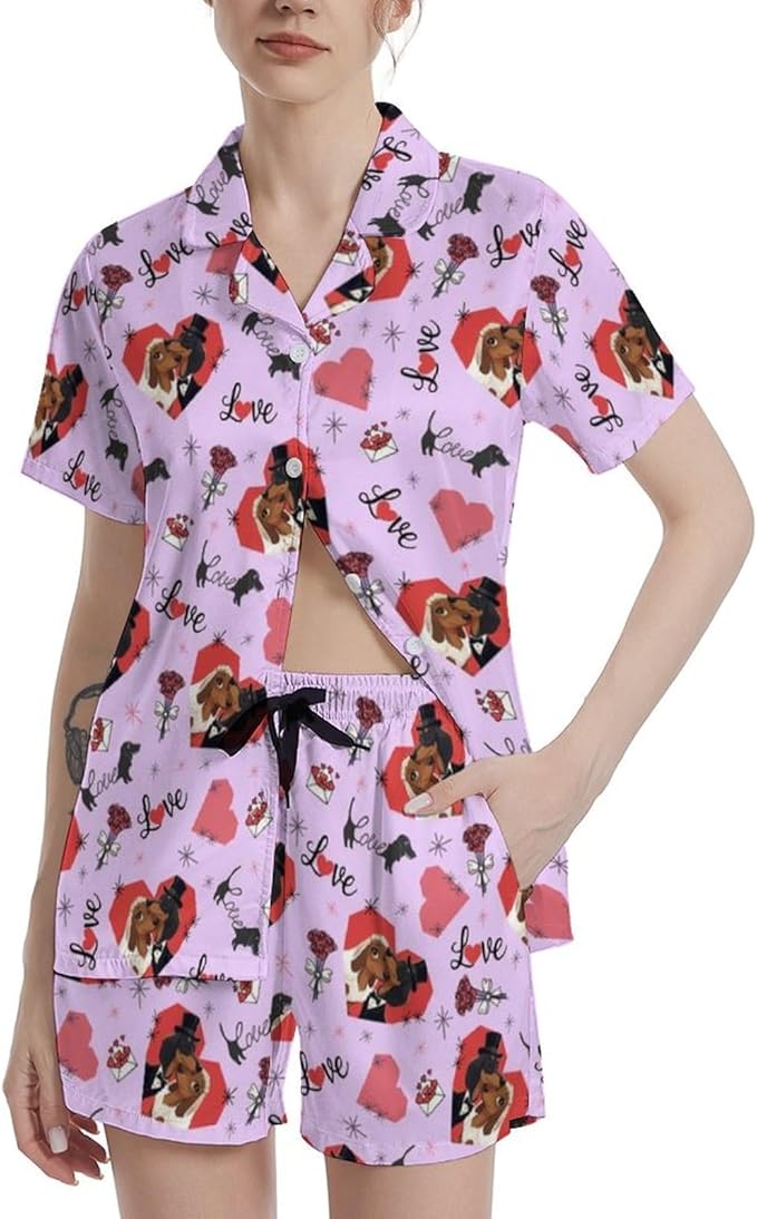 Women's Pajama Set - Short Sleeve - 2 Piece