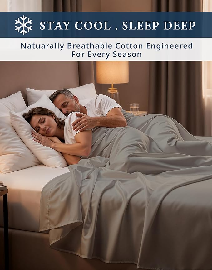 Cooling Bed Sheet Set - Queen - 15 in Deep Pocket