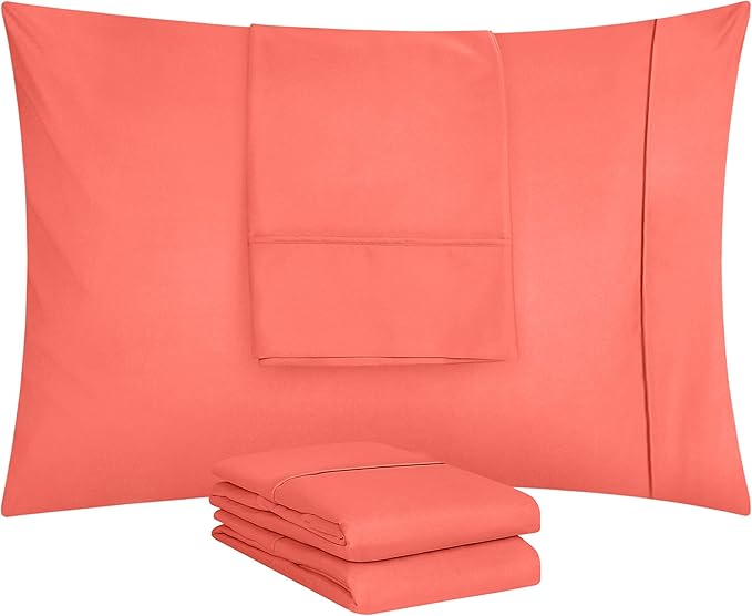 Microfiber Pillowcase Set - Queen - 20 x 30 in - 4 Pack