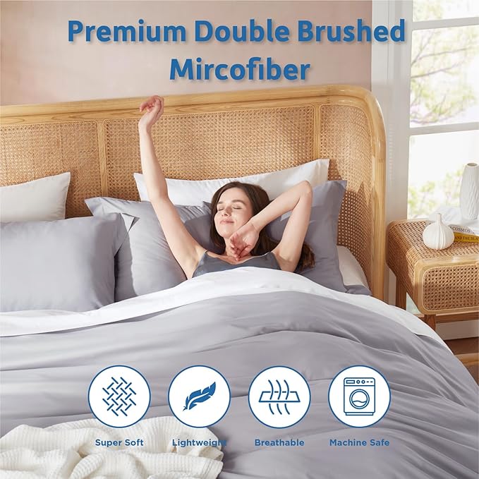 Duvet Cover Set - Full - 80 x 90 in - 3 Piece