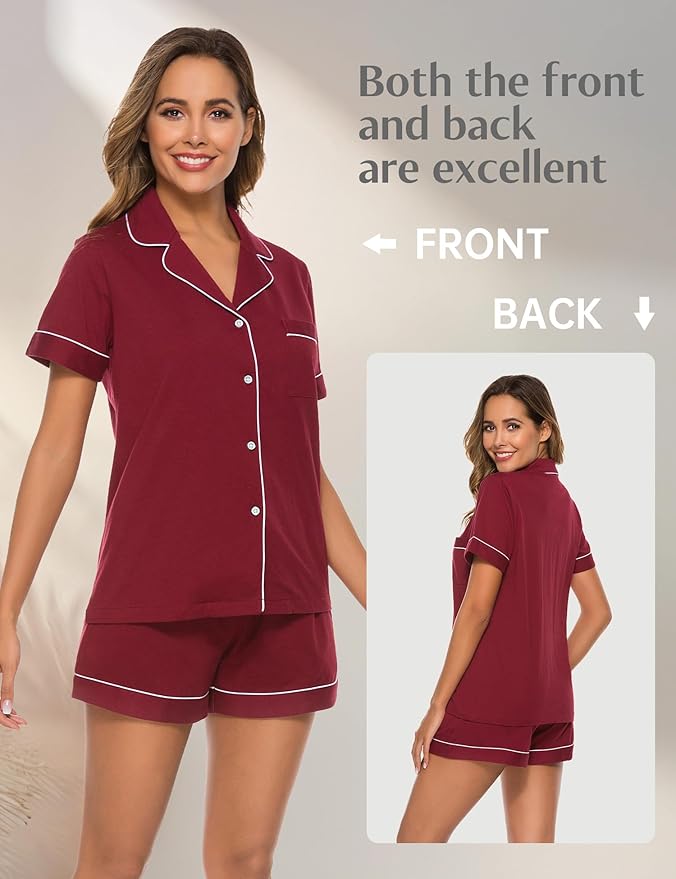 Women's Pajama Set - Short Sleeve - 2 Piece
