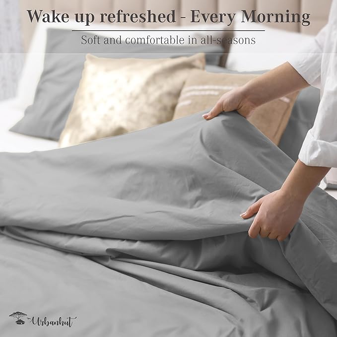 100% Cotton Duvet Cover Set - King - 3 Piece