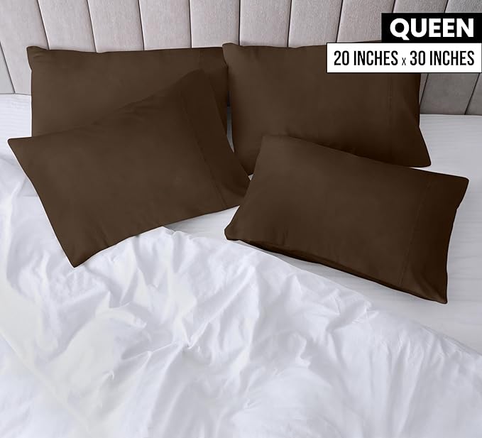 Microfiber Pillowcase Set - Queen - 20 x 30 in - 4 Pack
