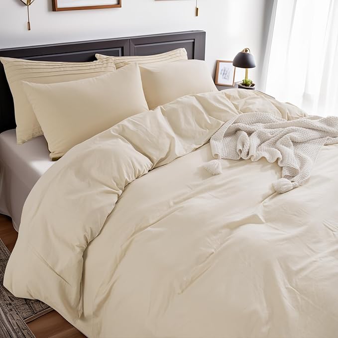 Linen Duvet Cover Set - Queen - 3 Piece