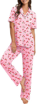 Women's 100% Cotton Pajama Set - Short Sleeve - 2 Piece