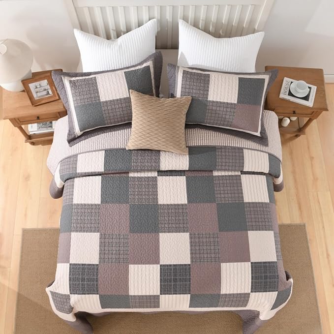 100% Cotton Bedding Set - King - 3 Piece