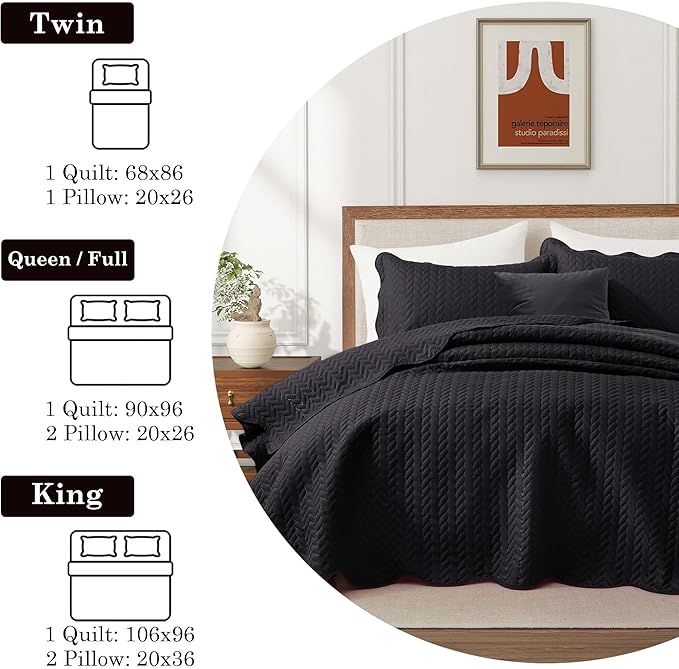 Microfiber Quilt Set - California King - 8 Pack