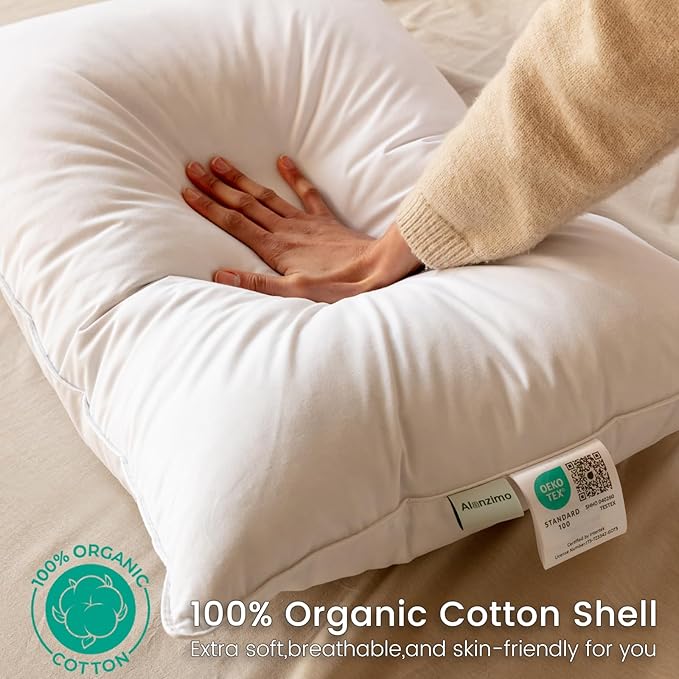 100% Cotton Bed Pillow - King - 2 Pack