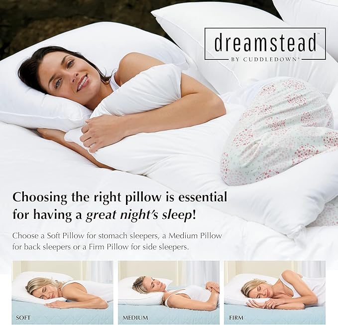 100% Cotton Hypoallergenic Bed Pillow - King