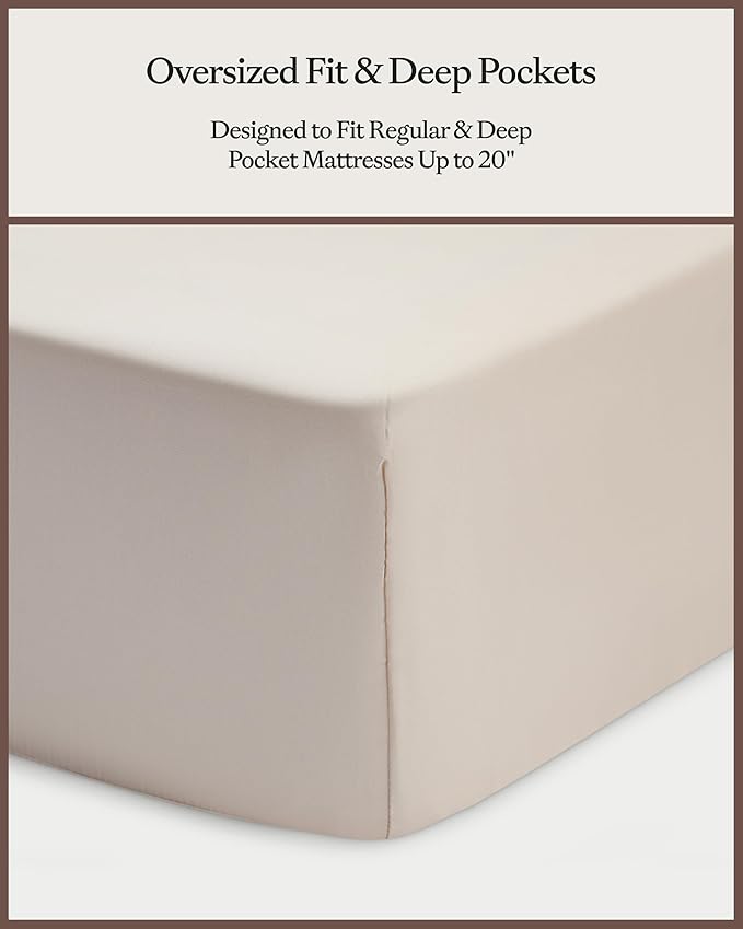 Bamboo Bed Sheet Set - Twin - 4 Piece